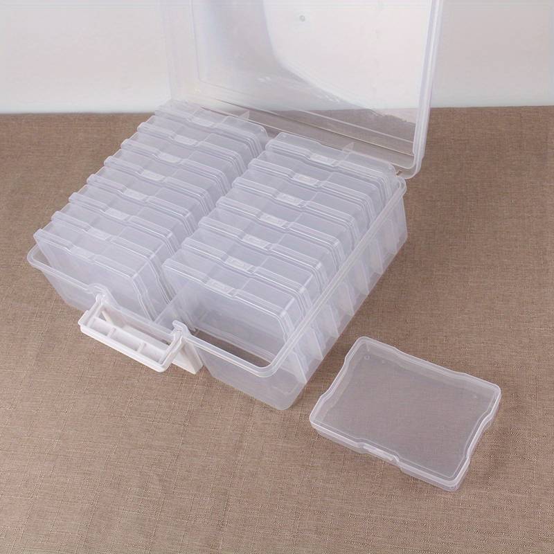 Boxed Photo Organizer Plastic Photo Storage Box - Temu
